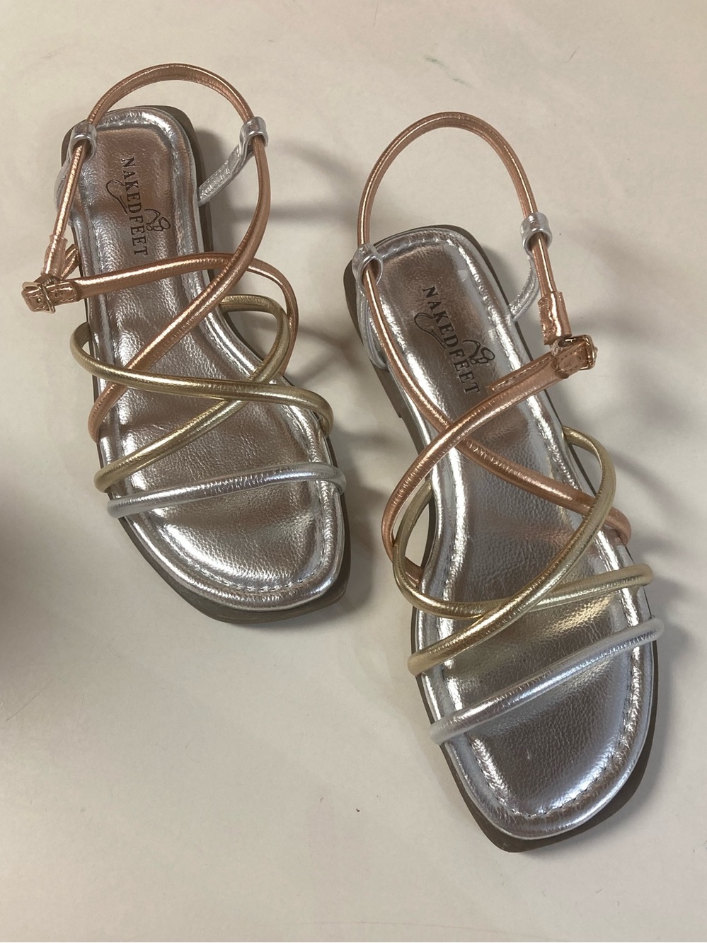 Naked Feet Metallic Sandals